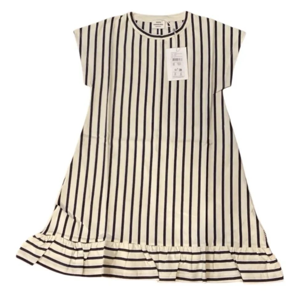 NWT Mads Norgaard Soft Single Dreamina Striped Dress Girls Size 8Y
